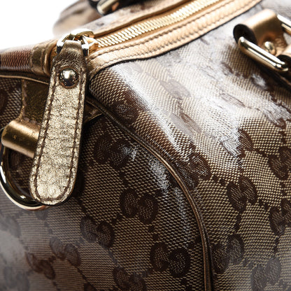 Gucci Crystal Monogram Medium Joy Boston Gold 11 of 25