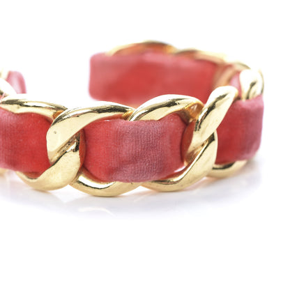 Chanel Velvet Chain Cuff Pink Gold 5 of 5