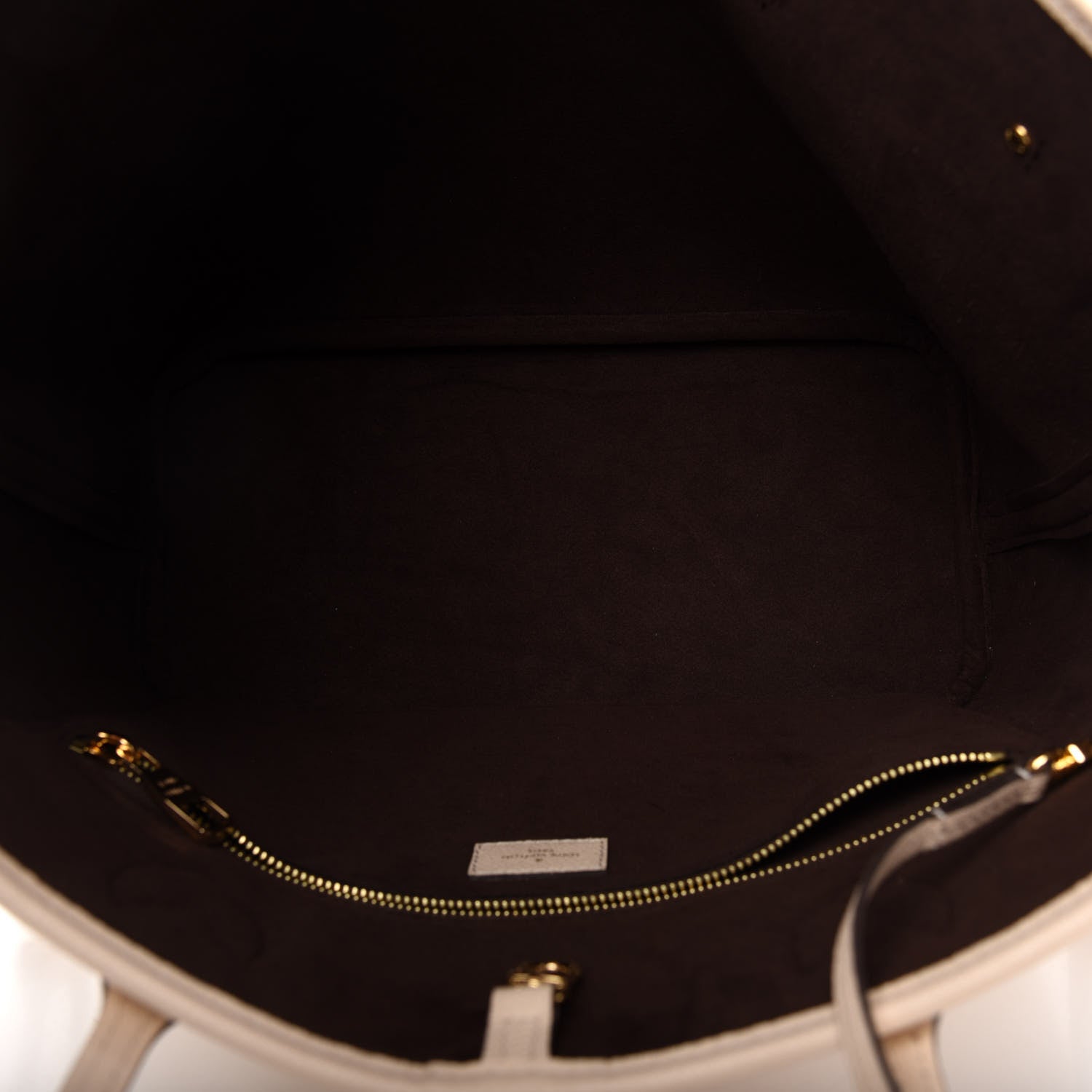 Louis Vuitton Empreinte Monogram Giant Neverfull MM Cream 6 of 13