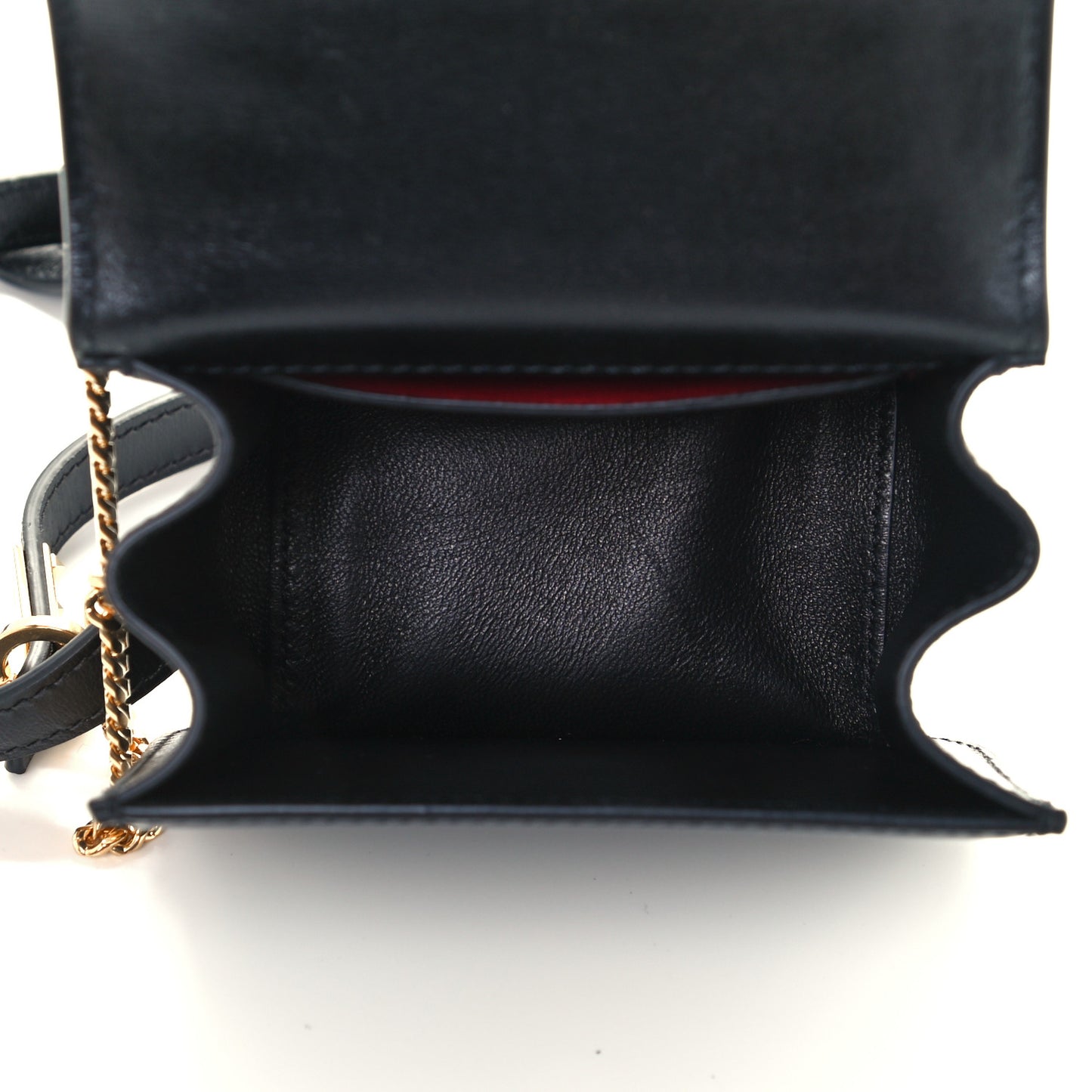 Smooth Calfskin Micro VSling Shoulder Bag Black