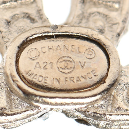 Chanel Pearl CC Earrings Gold 4 of 4