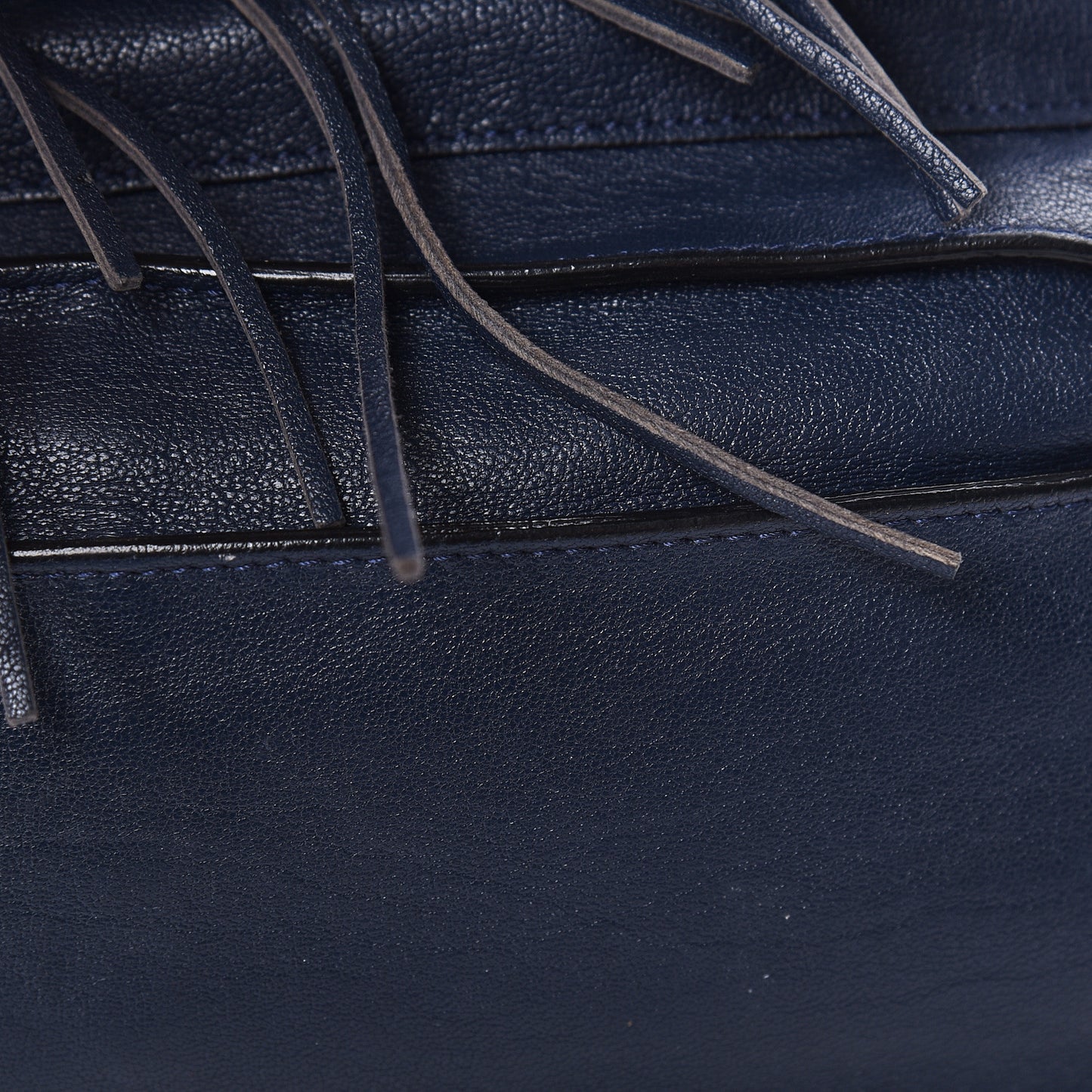 Lambskin Fringe Medium PS1 Satchel Midnight