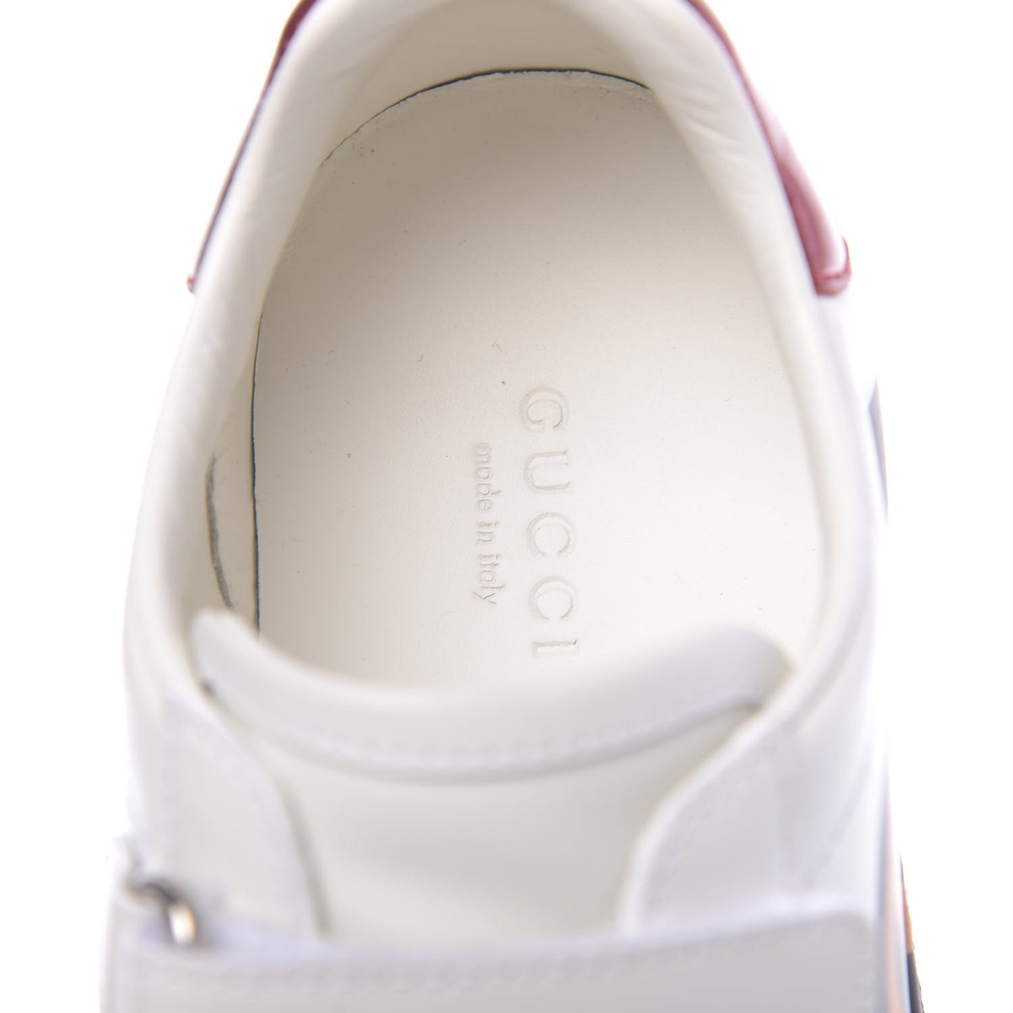 Miro Soft Calfskin Interlocking G Womens New Ace Sneakers 36 White Red Flame Green