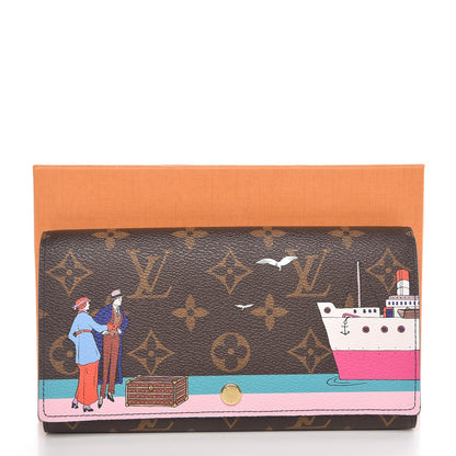 Louis Vuitton Monogram 2016 Christmas Animation Sarah Wallet Rose Ballerine 8 of 9
