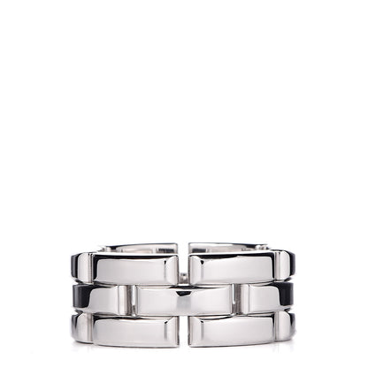 Cartier 18K White Gold Maillon Panthere 3 Row Ring 49 4.75 3 of 4