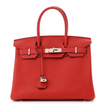 Hermes Togo BIRKIN 30 Rouge Casaque 1 of 10