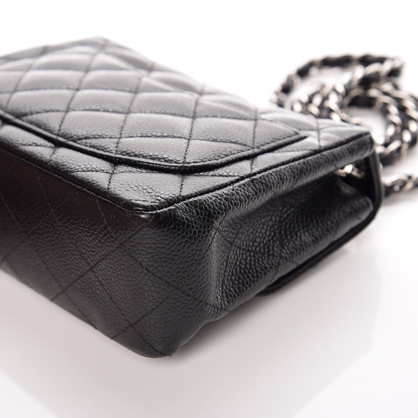 Caviar Quilted Mini Square Flap Black