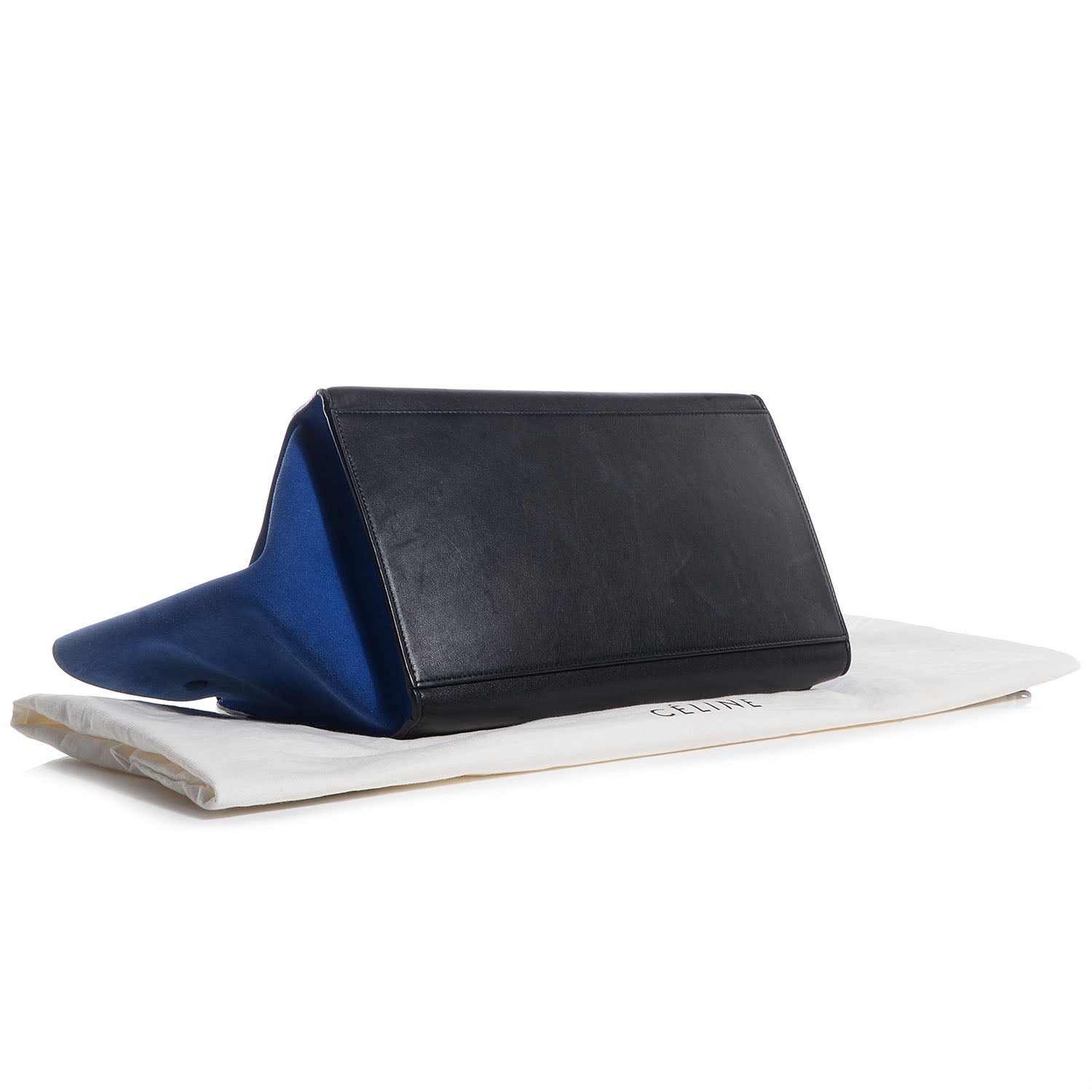 Celine Calfskin and Suede Large Trapeze Tri-Color Cobalt 4 of 7