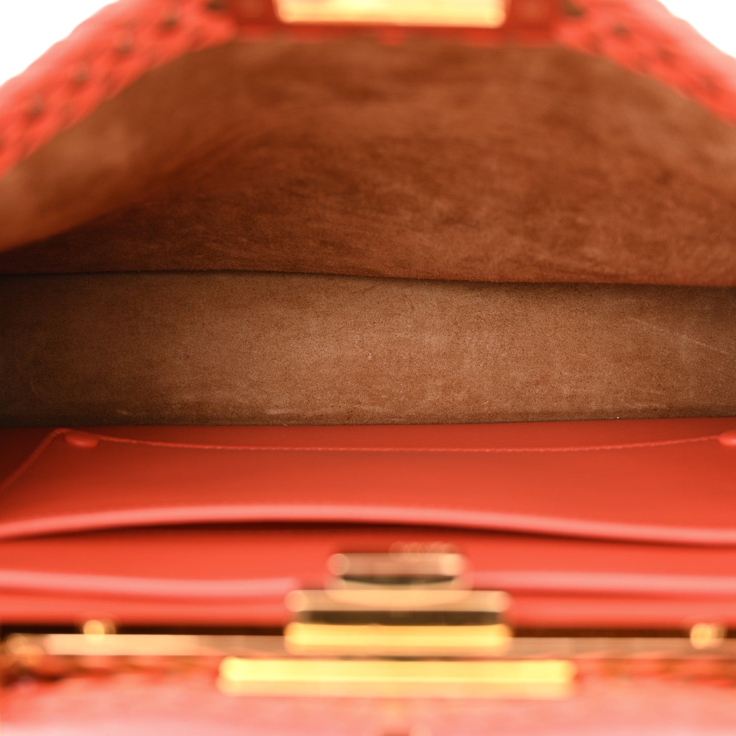 Fendi Vitello King Ceylon Shiny Nappa Woven Medium Peekaboo I SEE U Satchel Tulipano 6 of 11
