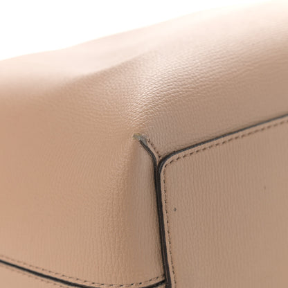 Burberry Grainy Calfskin Haymarket Check Medium Reversible Tote Camel 9 of 28