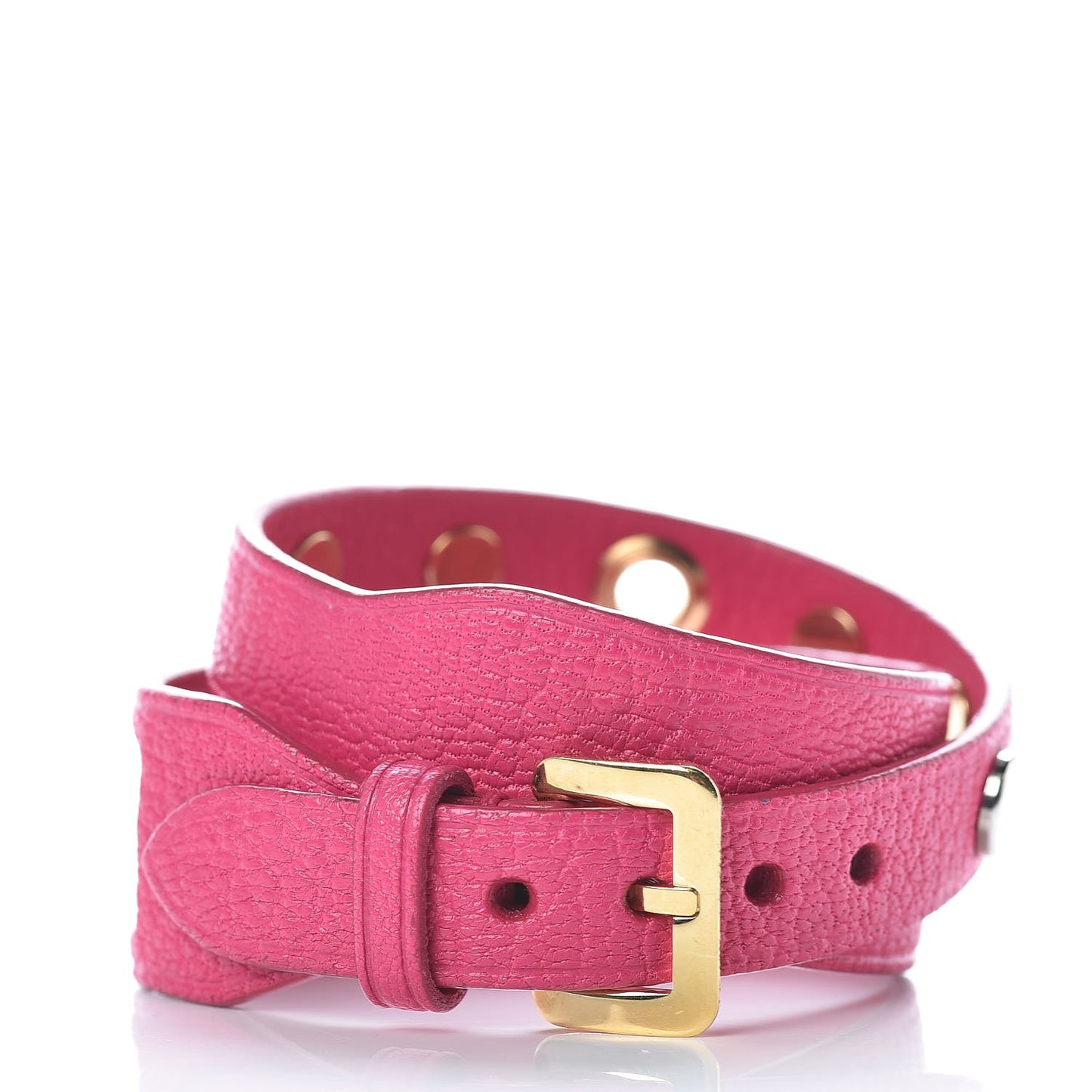 Goatskin Spike It Wrap Bracelet 17 Rose Indien