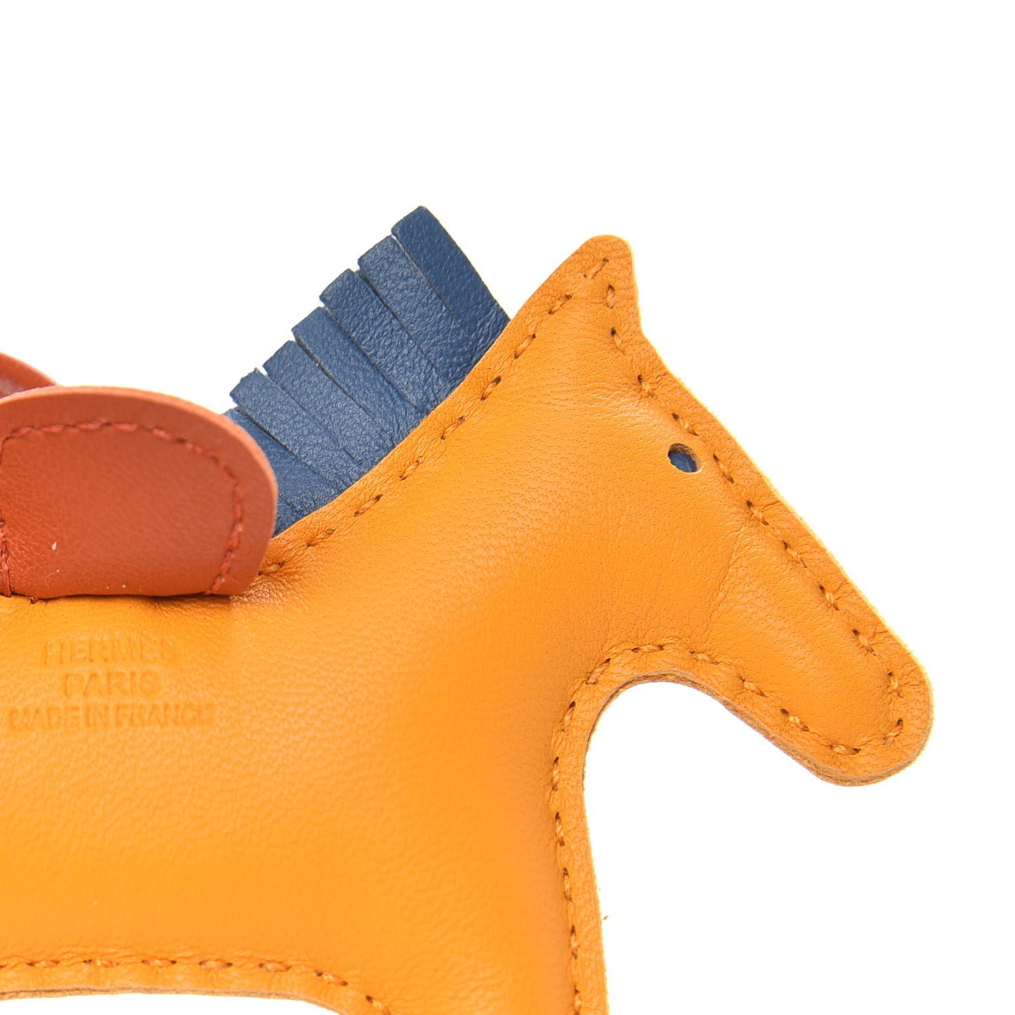Milo Lambskin Grigri Rodeo Horse Bag Charm PM Jaune D'Or Bleu Agate Cornaline
