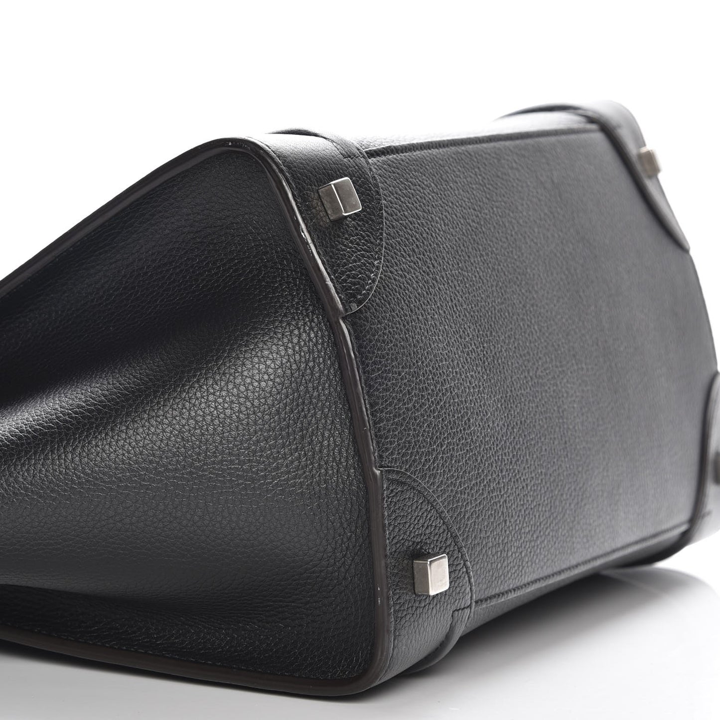 Drummed Calfskin Mini Luggage Black