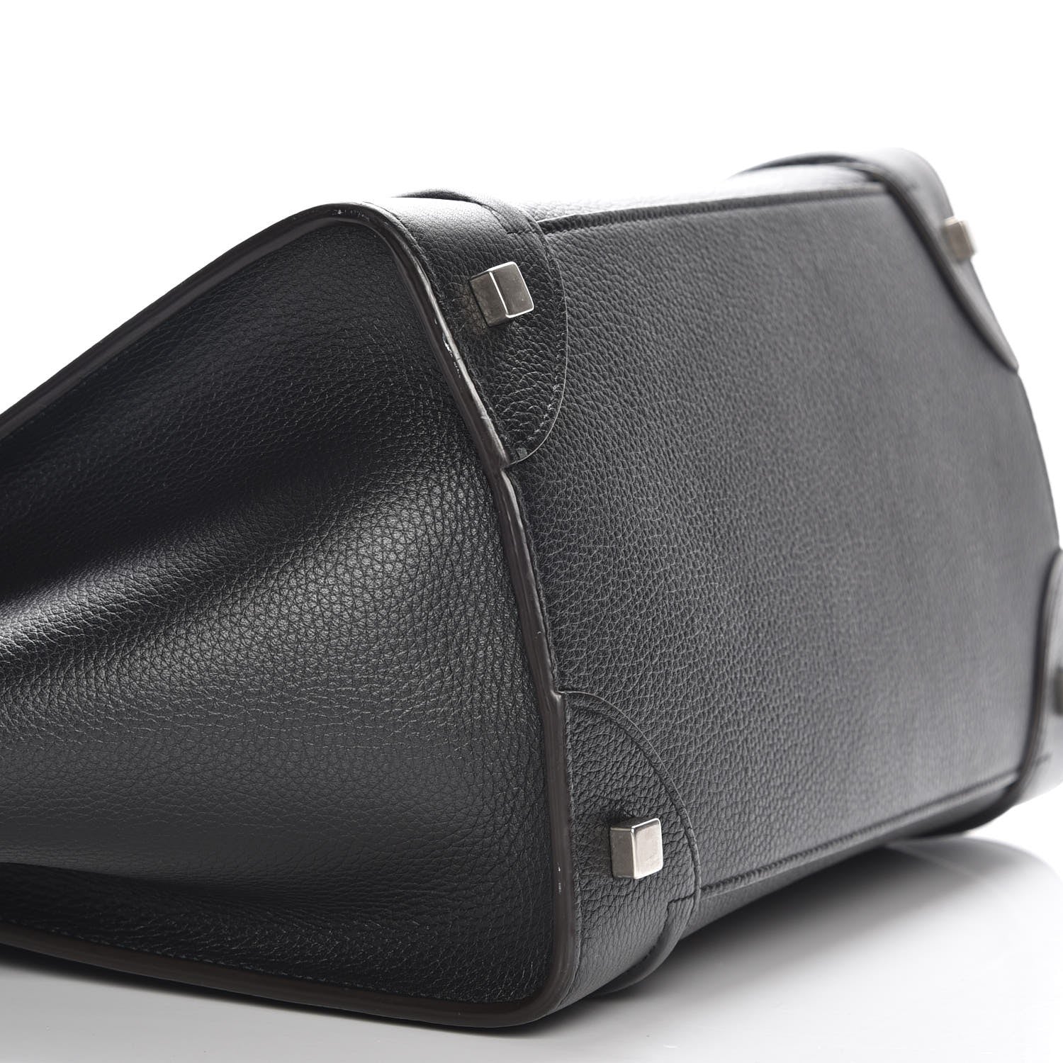 Celine Drummed Calfskin Mini Luggage Black 6 of 7