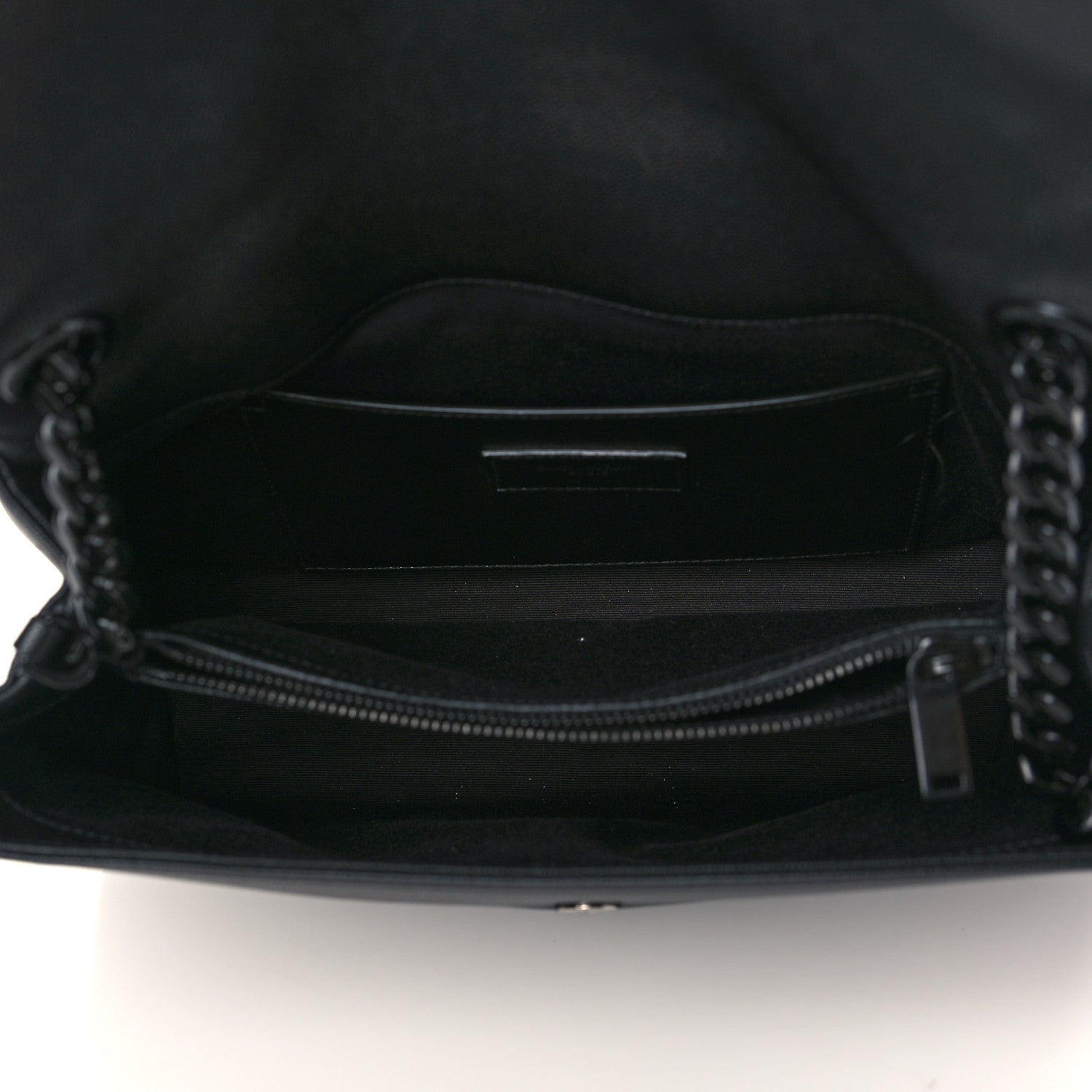 Saint Laurent Grain De Poudre Medium West Hollywood Monogram Fold-Over Black 5 of 6