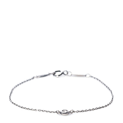 Tiffany Sterling Silver Diamond .05ct Elsa Peretti Diamonds by the Yard Bracelet 1 of 7