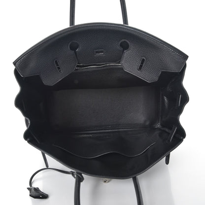 Hermes Taurillon Clemence Birkin 35 Black 8 of 35