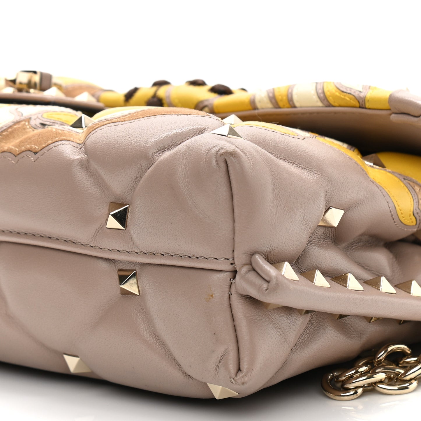 Nappa Suede Flower Embroidered Medium Candystud Crossbody Poudre Multicolor