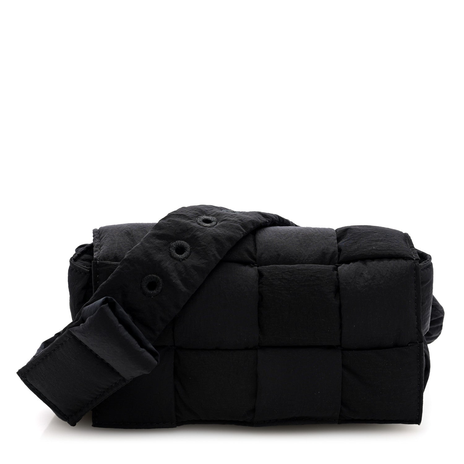 Bottega Veneta Nylon Intrecciato Padded Tech Mini Cassette Belt Bag Black 1 of 9