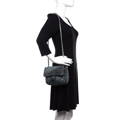 Chanel Washed Denim Quilted Small Denimpression Flap Blue Black 2 of 10