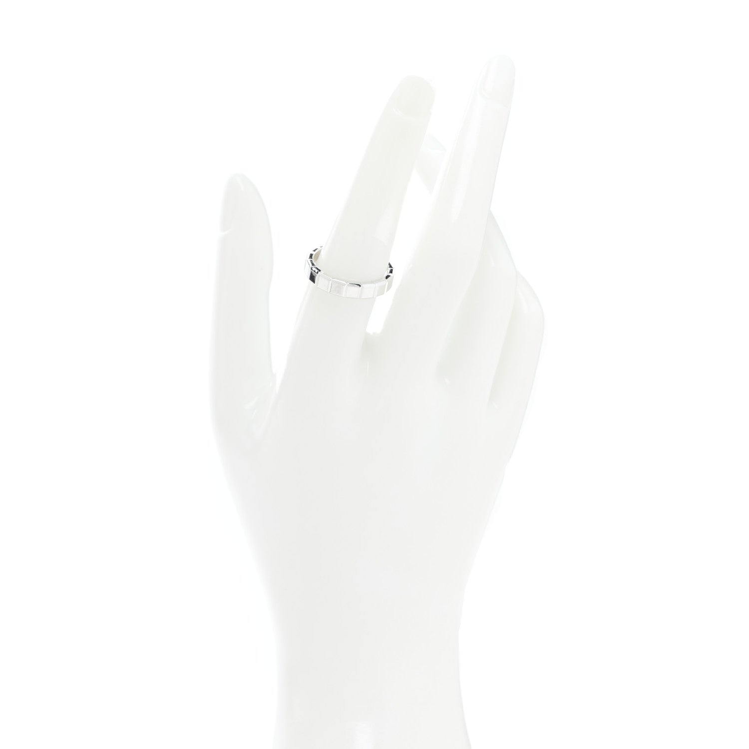 Chopard 18K White Gold Ice Cube Band Ring 55 7.25 2 of 6
