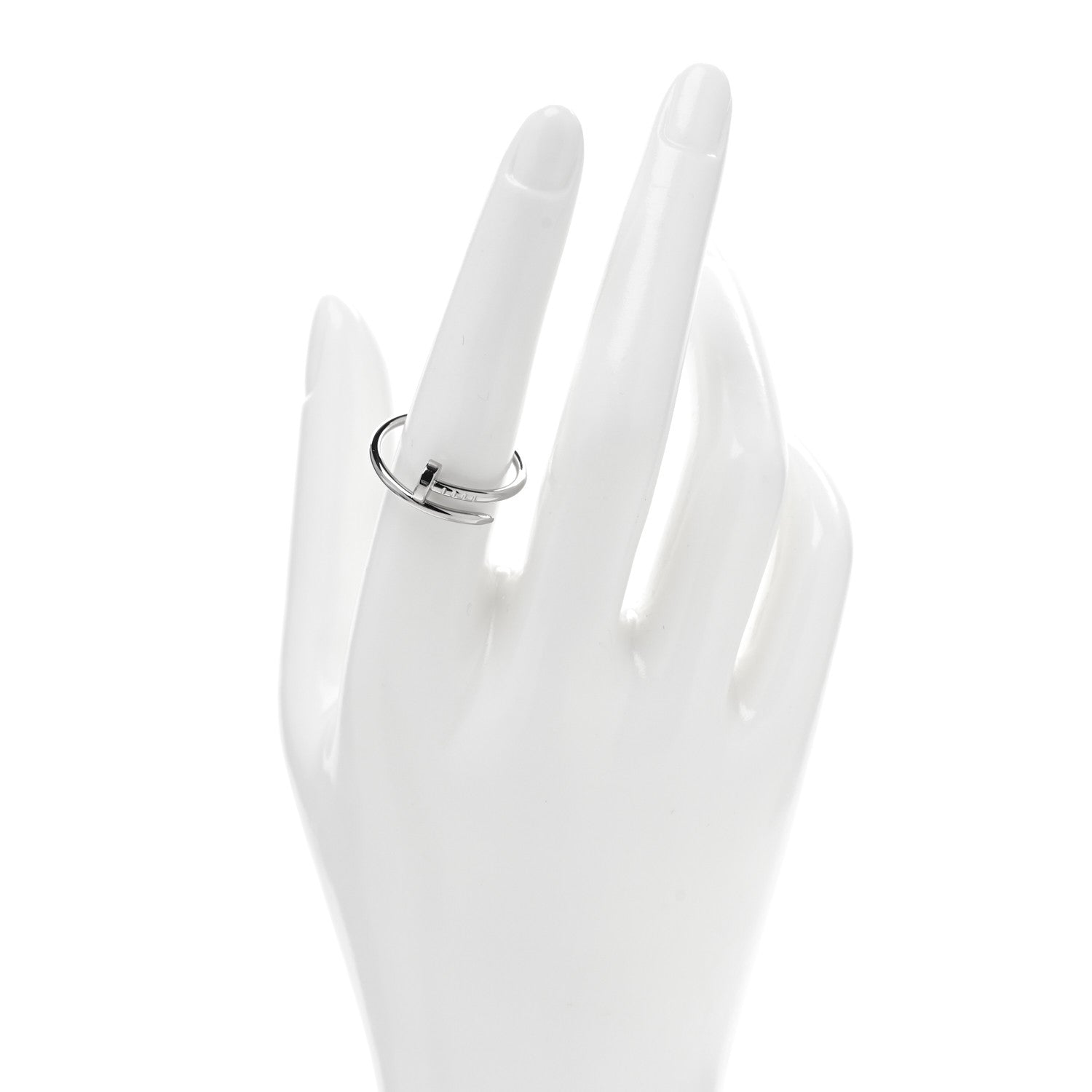 Cartier 18K White Gold Small Juste Un Clou Ring 57 8 2 of 5