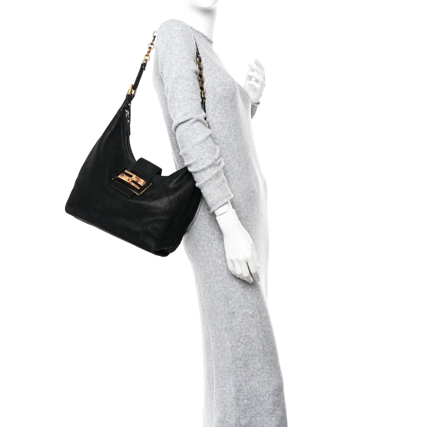 Vitello Savana Forever Hobo Black Tartaruga Natural