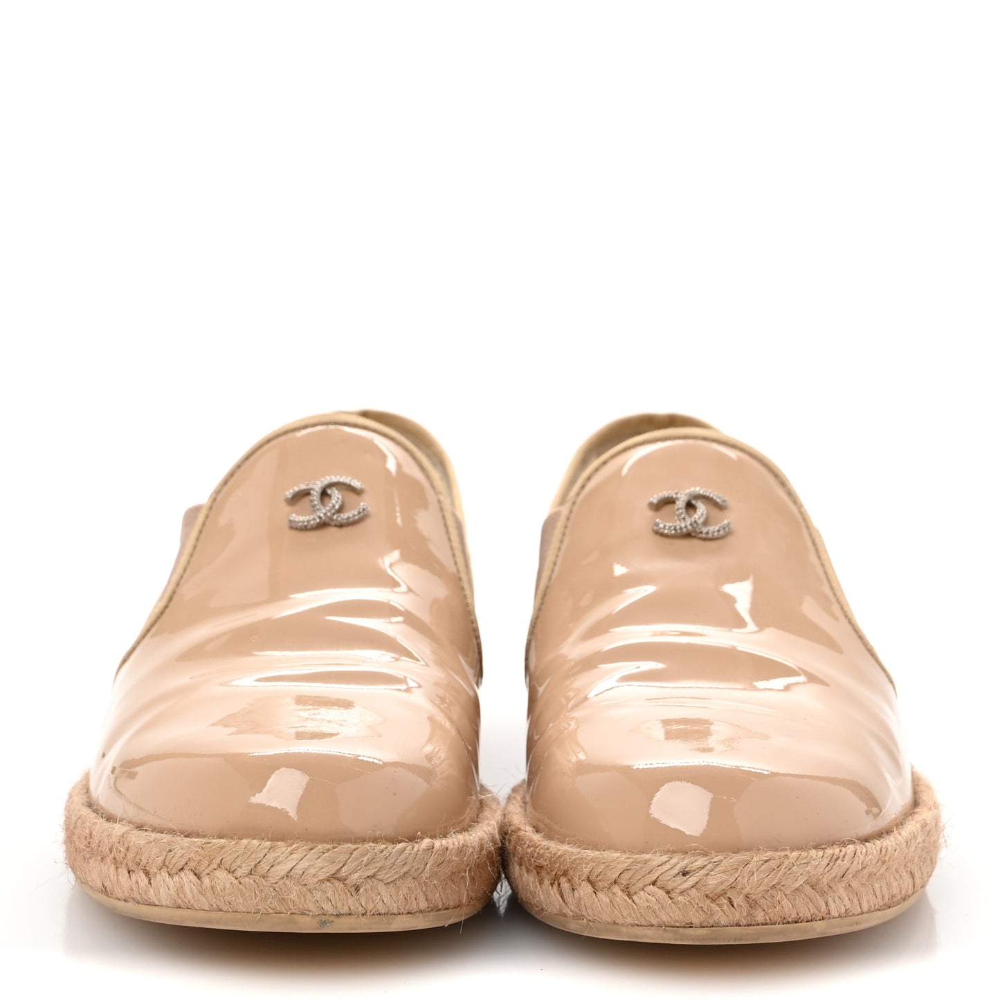 Patent CC Loafers Espadrille 38.5 Beige