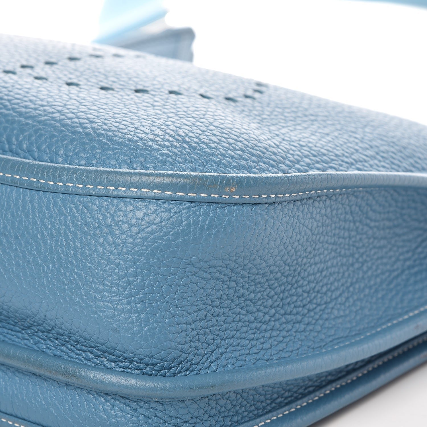 Hermes Taurillon Clemence Evelyne III PM Blue Jean 10 of 11