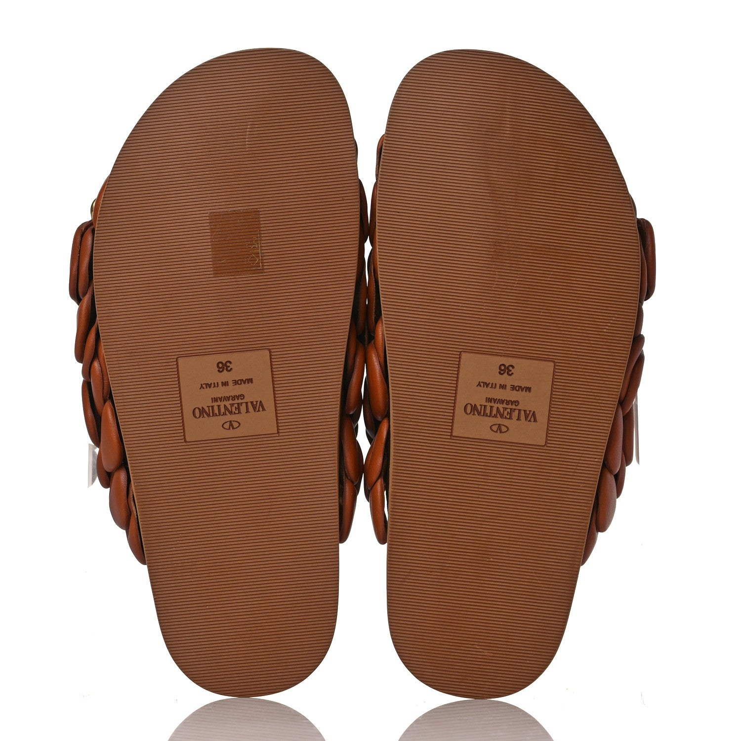Valentino Garavani Calfskin Atelier 03 Rose Edition Double Buckle Slide Sandals 36 Cuoio 5 of 9