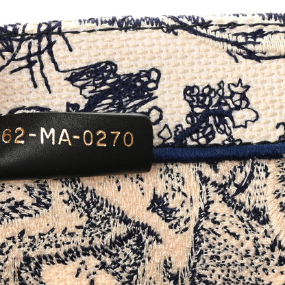 Christian Dior Canvas Embroidered Medium Dioriviera Toile De Jouy Book Tote Blue 6 of 9