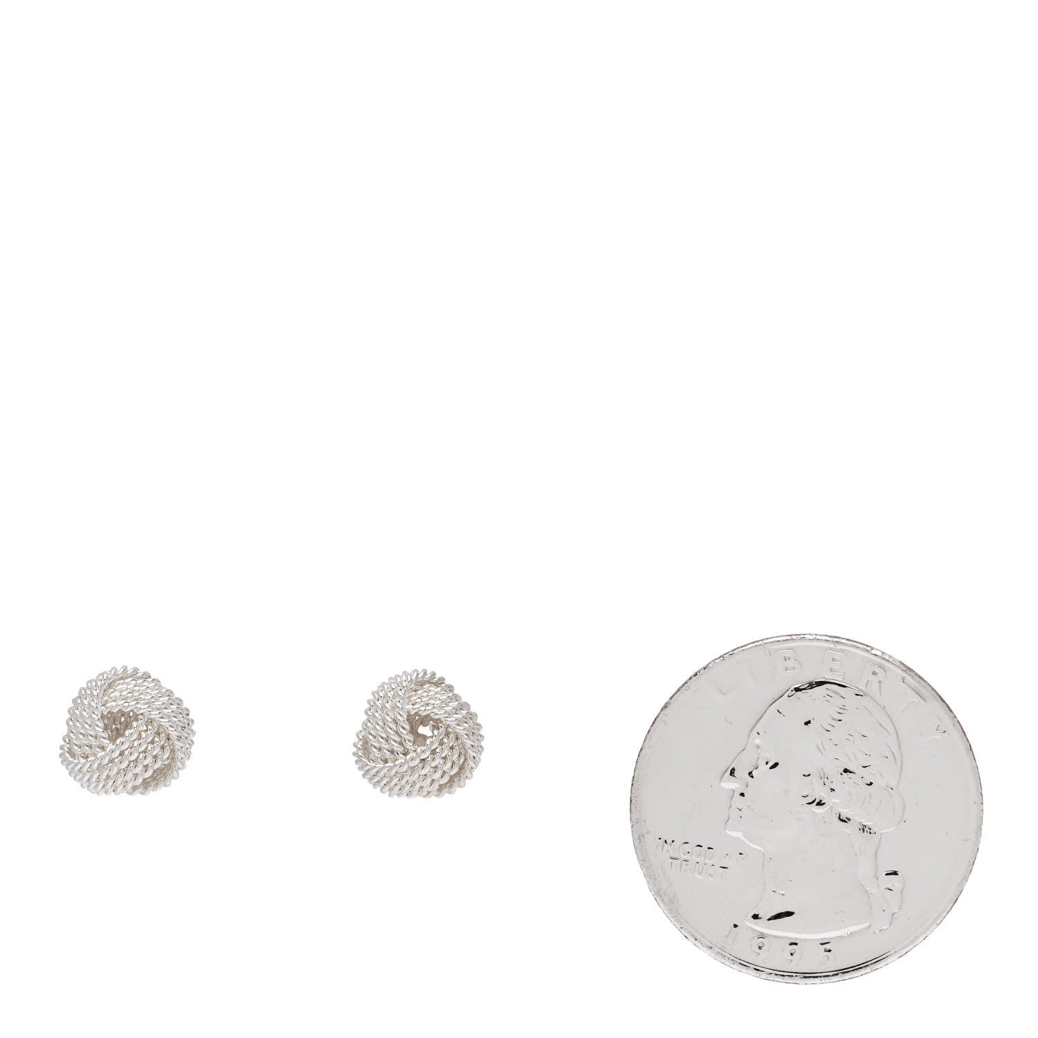 Tiffany Sterling Silver Twist Knot Earrings 2 of 4