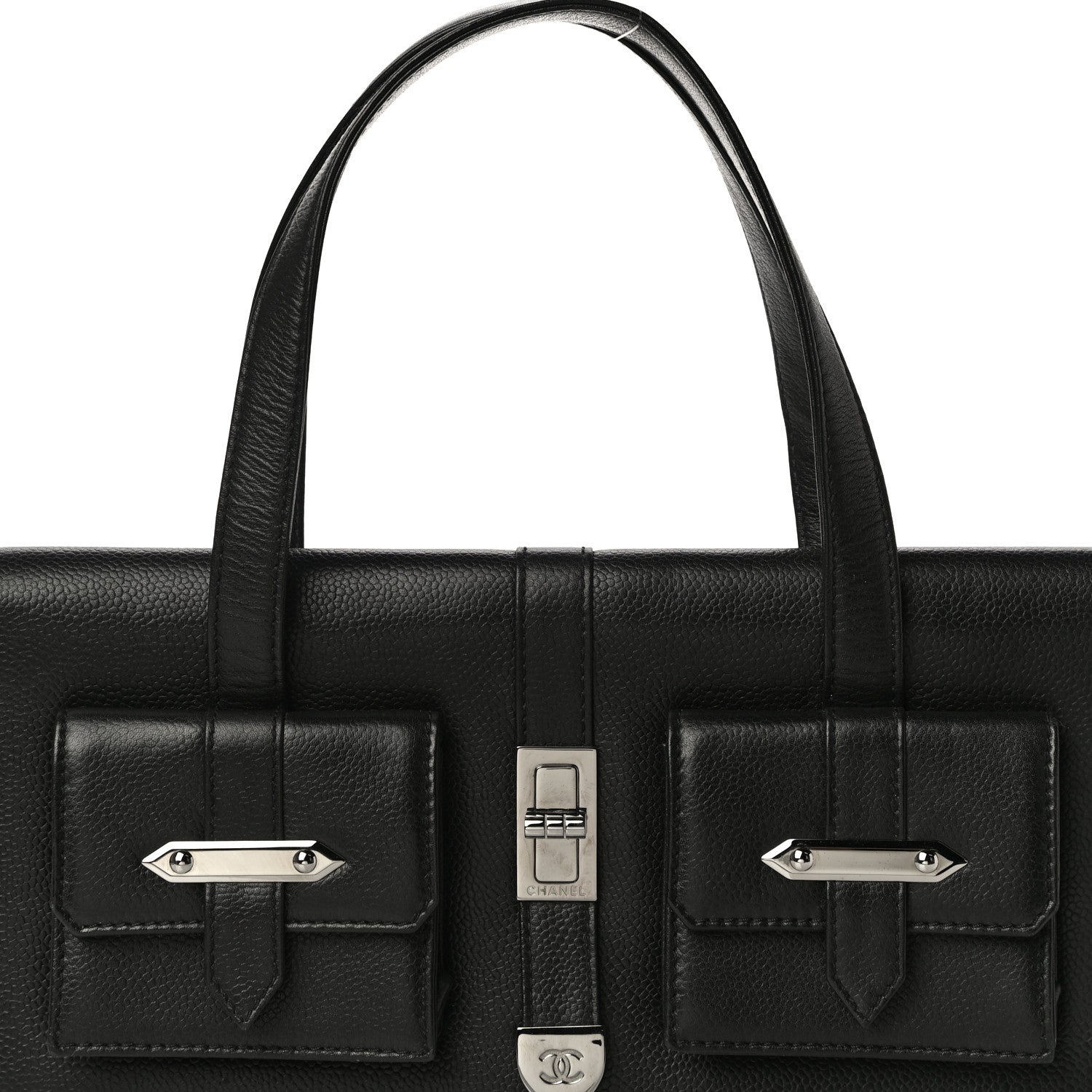 Chanel Caviar Double Pocket Flap Bag Black 8 of 12