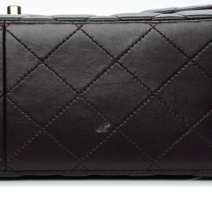 Chanel Lambskin Quilted Jumbo Double Flap Purple 9 of 9