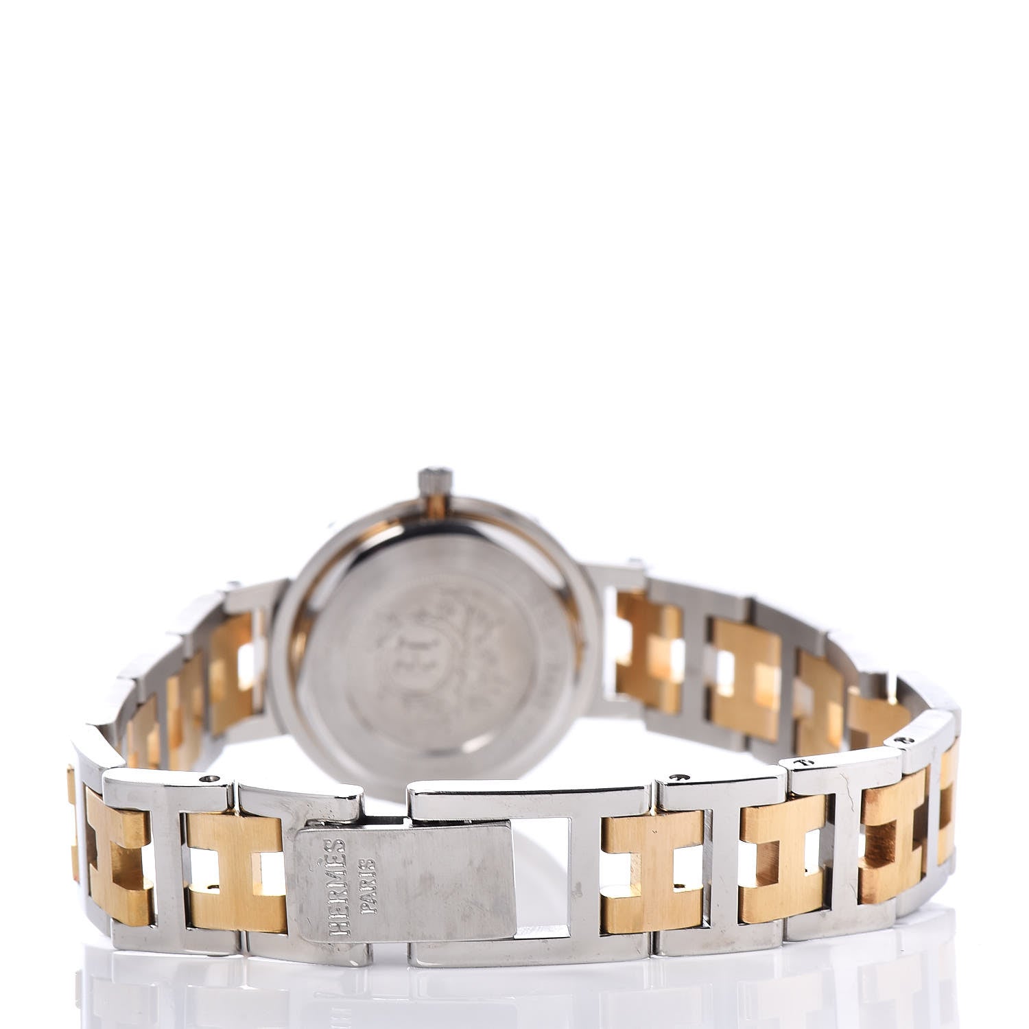 Hermes Stainless Steel 24mm Clipper Quartz Watch Gold 4 of 6