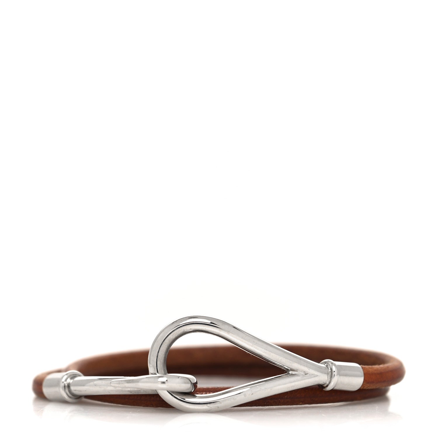 Hermes Natural Bridle Jumbo Double Tour Bracelet Bouton 1 of 4