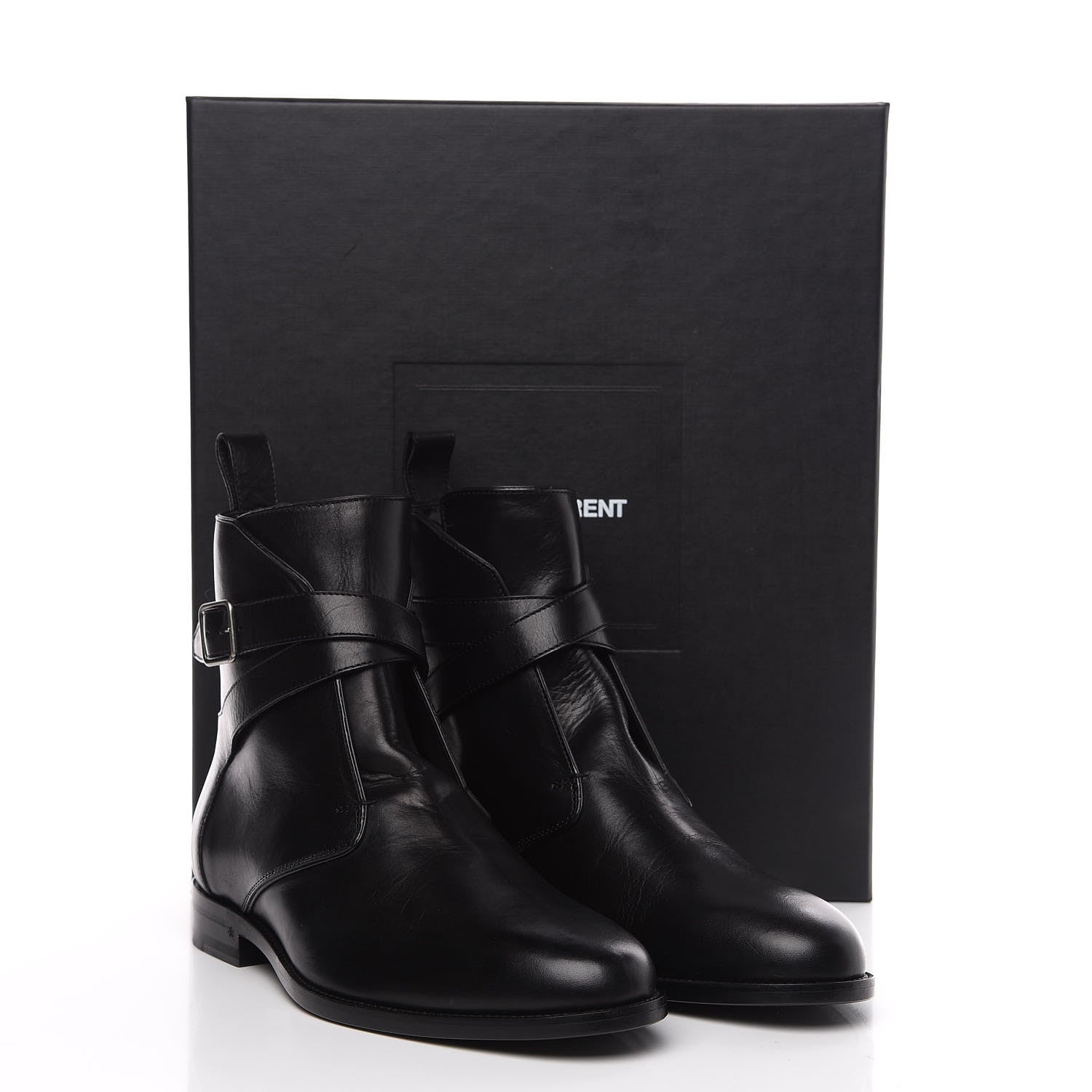 Saint Laurent Calfskin Dare 25 Jodhpur Ankle Boots 40 Black 8 of 8