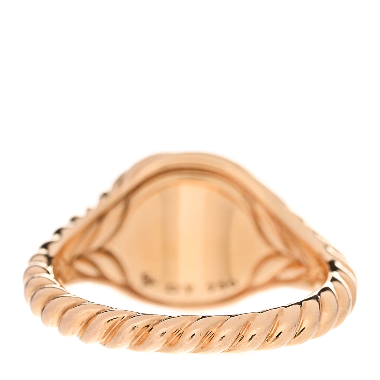 18K Rose Gold Sculpted Cable Pinky Ring 45 3.5