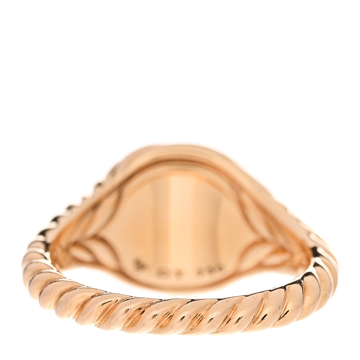 David Yurman 18K Rose Gold Sculpted Cable Pinky Ring 45 3.5 4 of 6