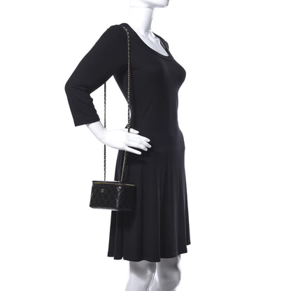 Chanel Lambskin Quilted Small Vanity Case With Chain Black 2 of 15