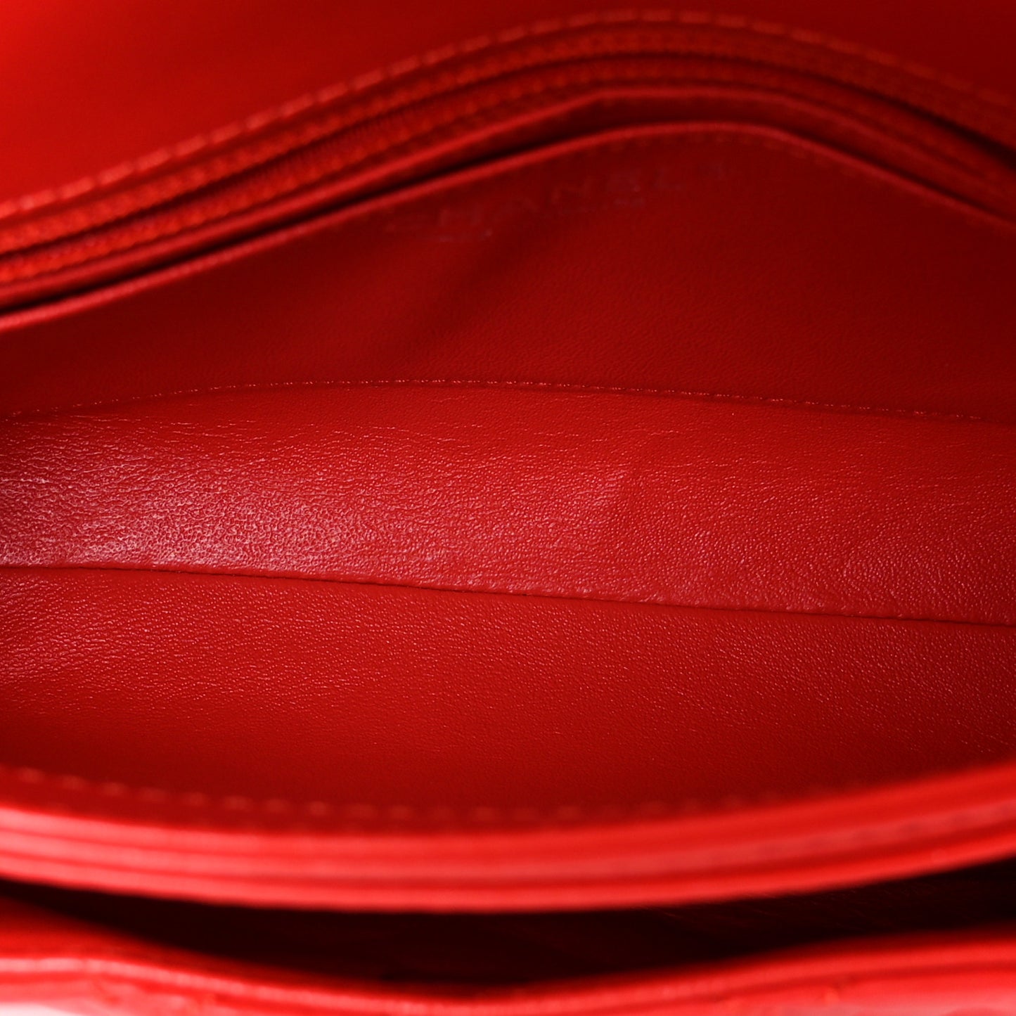 Lambskin Quilted Small Geometric Flap Red