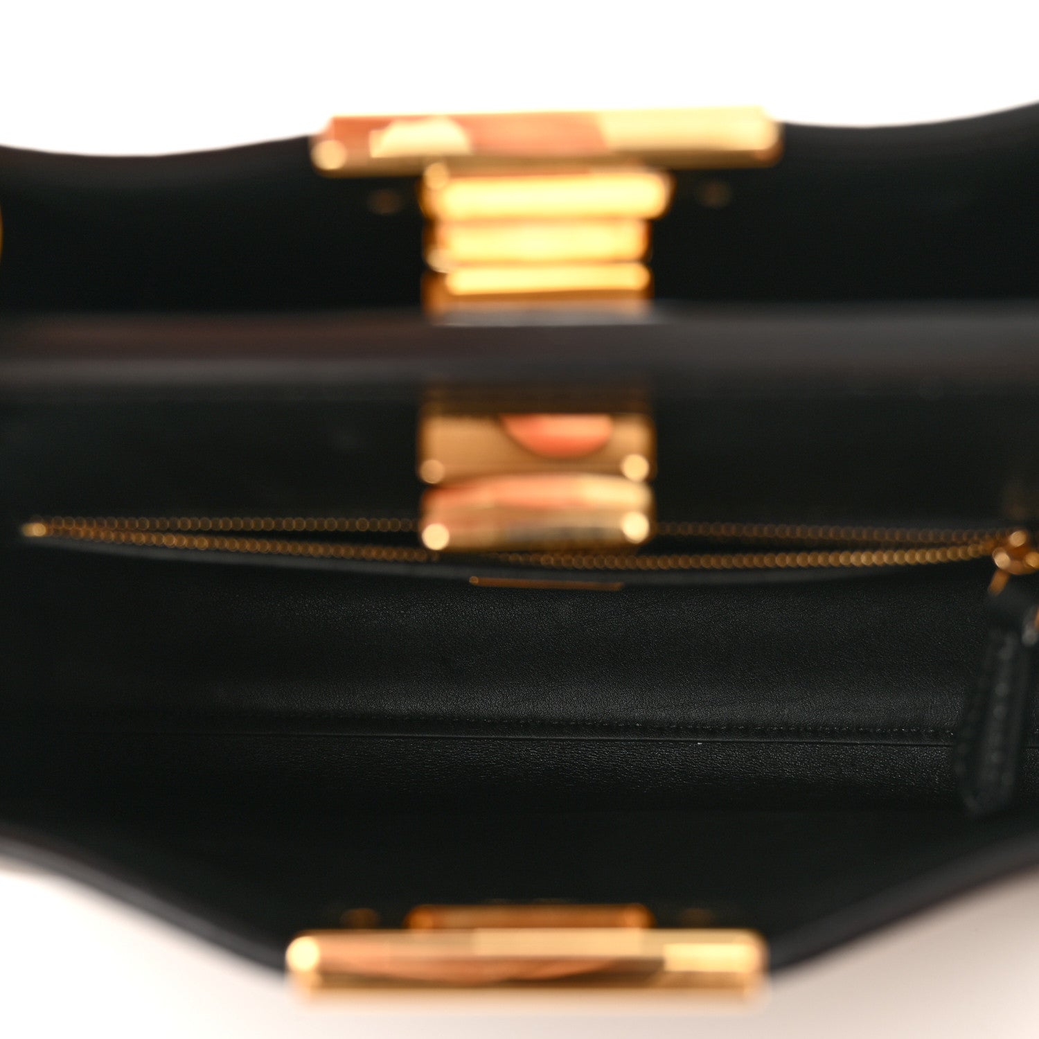 Fendi Vitello Tahiti Burro Medium Peekaboo Iconic Essentially Satchel Tortora Black 6 of 12
