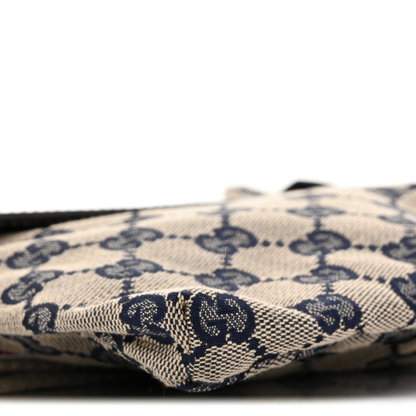 GG Monogram Web Double Pocket Belt Bag Navy