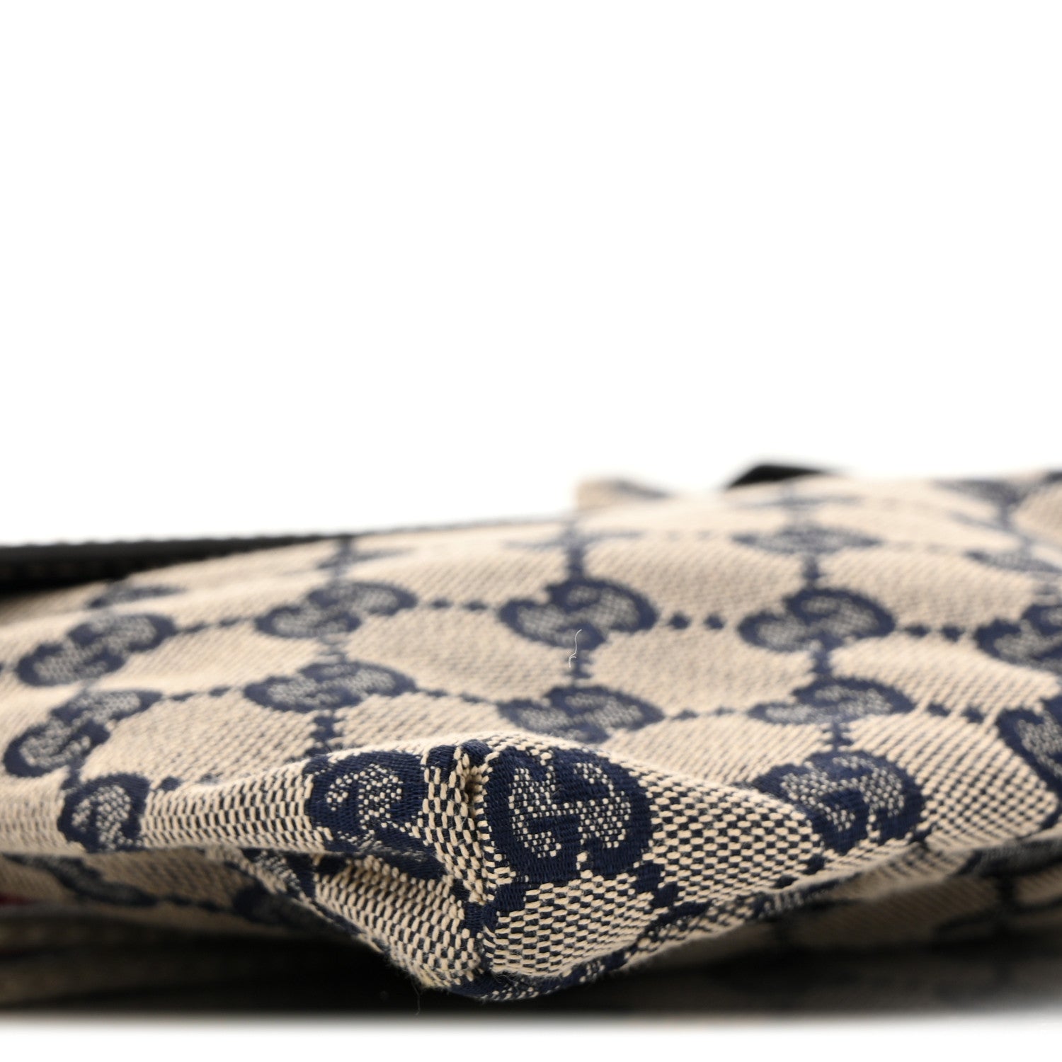 Gucci GG Monogram Web Double Pocket Belt Bag Navy 9 of 14