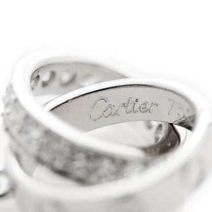 Cartier 18K White Gold Diamond Interlocking LOVE Necklace 7 of 10