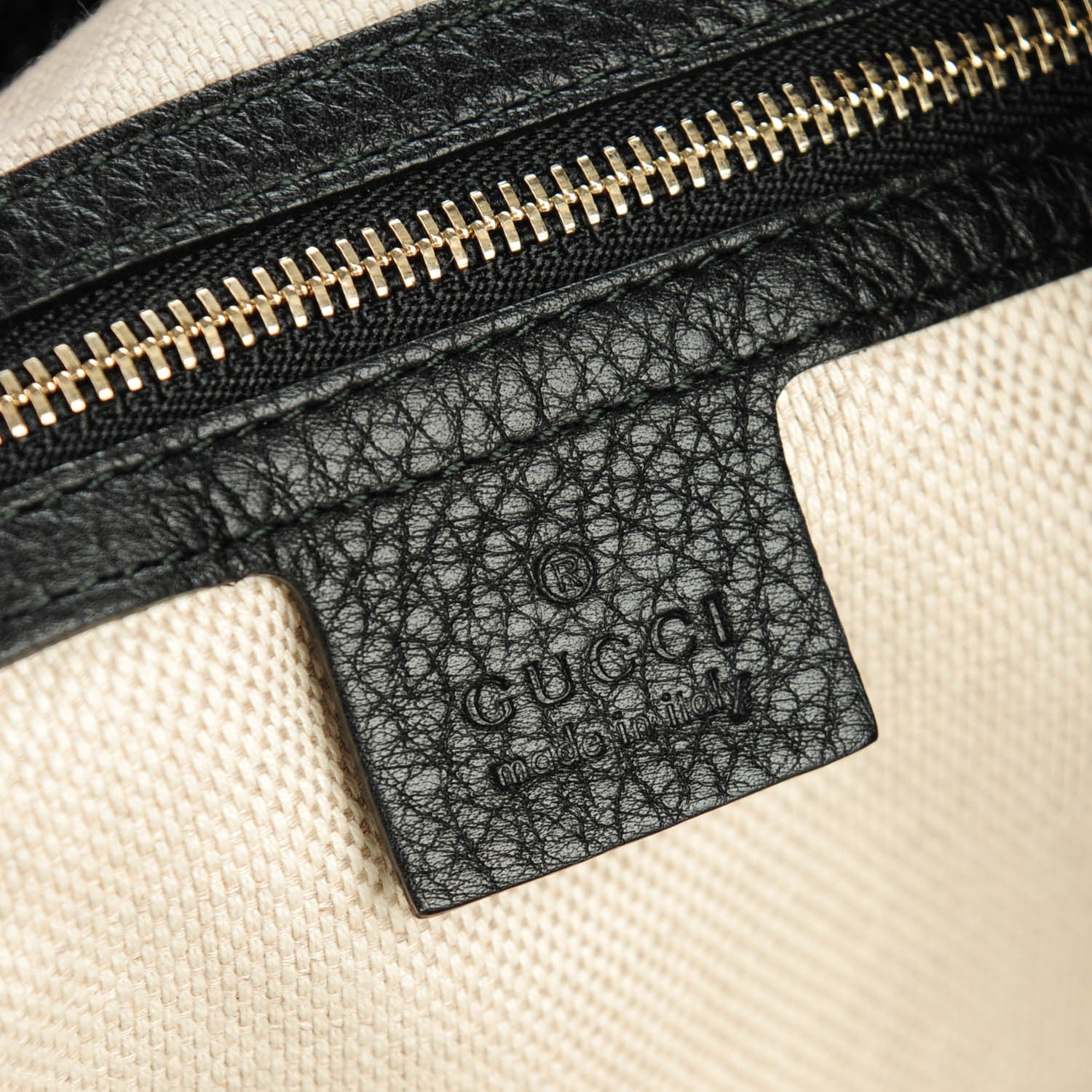 Gucci Pebbled Calfskin Large Soho Shoulder Bag Black 6 of 7