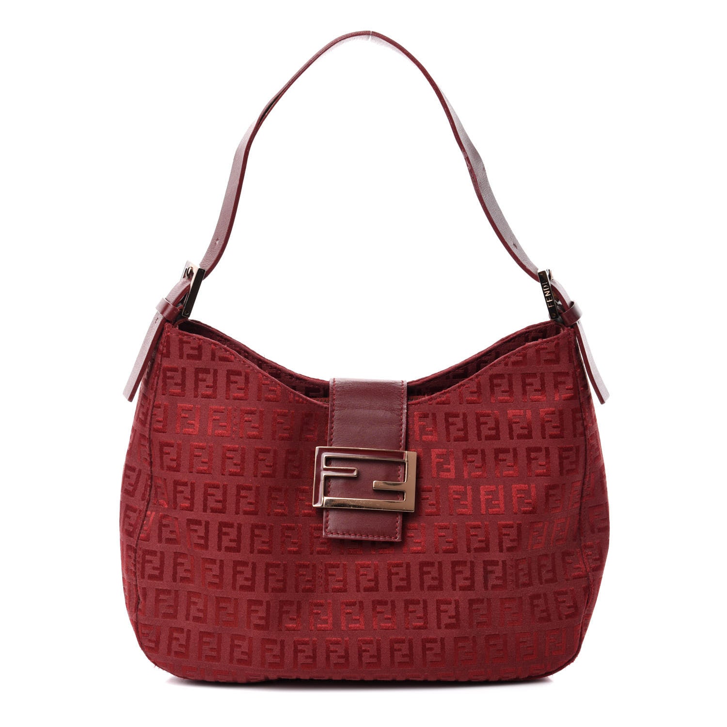 Fendi Zucchino Hobo Red 1 of 9
