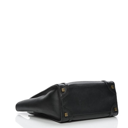 Celine Smooth Calfskin Micro Luggage Black 4 of 9