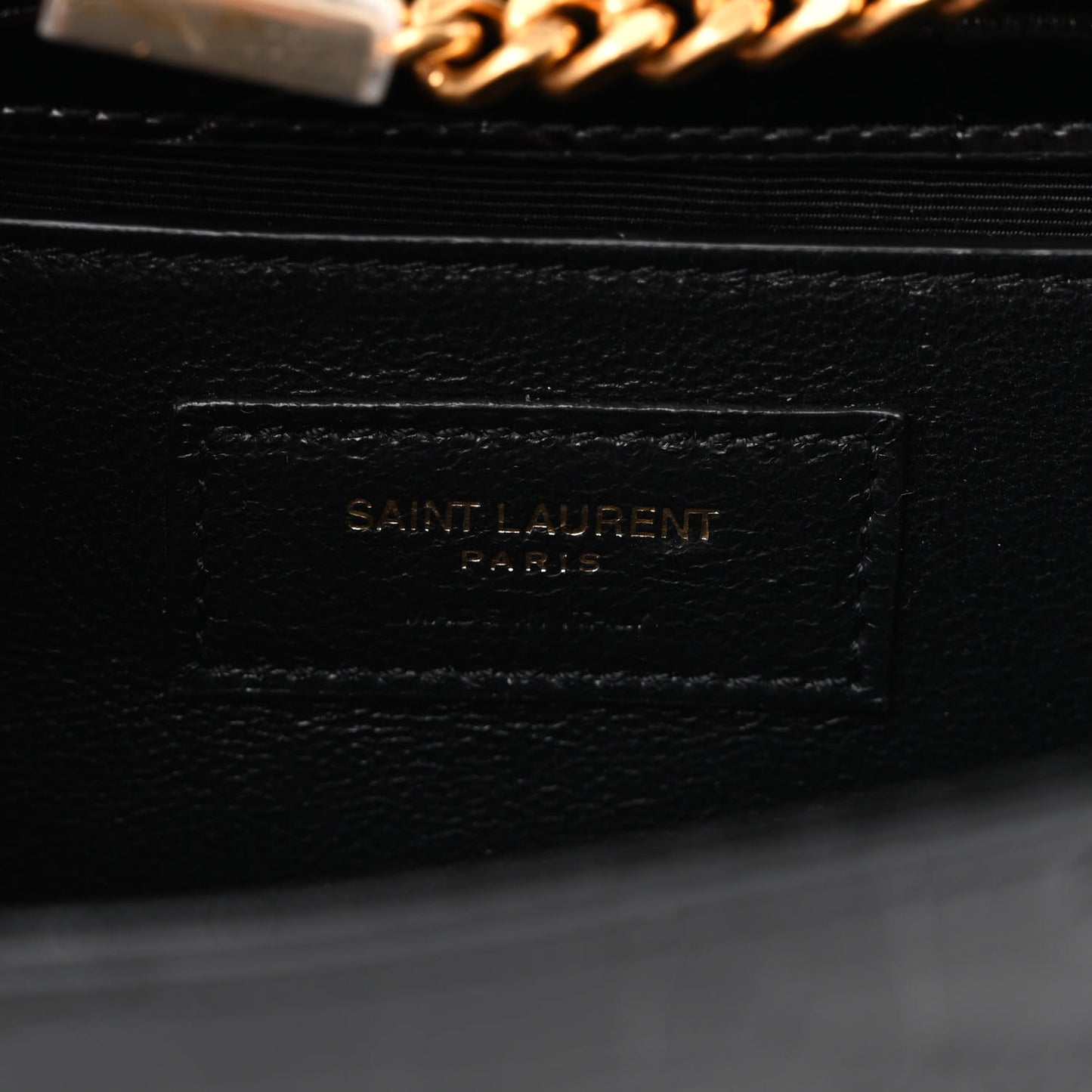Calfskin Crocodile Embossed Small Classic Monogram Kate Tassel Satchel Black
