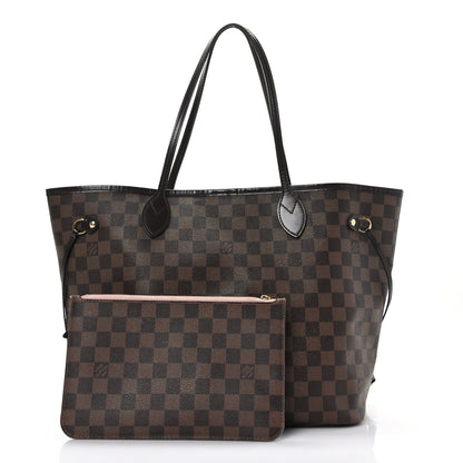 Louis Vuitton Damier Ebene Neo Neverfull MM Rose Ballerine 3 of 10